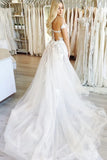 New See Through Off the Shoulder Lace Tulle Wedding Dresses N1280