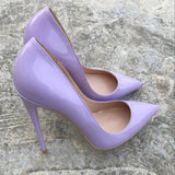 Purple high-heels Fashion Evening Party Shoes yy32