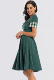 Pleating Short Elegant Vintage Dresses