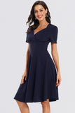 A Line V-Neck Prom Dress