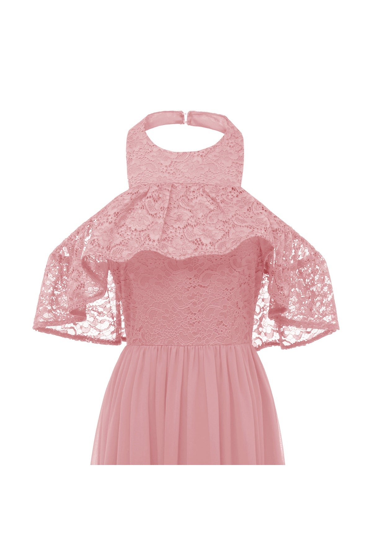 Sleeveless Halter Chiffon Prom Dress