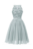 Sleeveless Halter Short Prom Dress