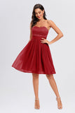 Sweetheart Strapless Short Prom Dresses Homecoming Dresses