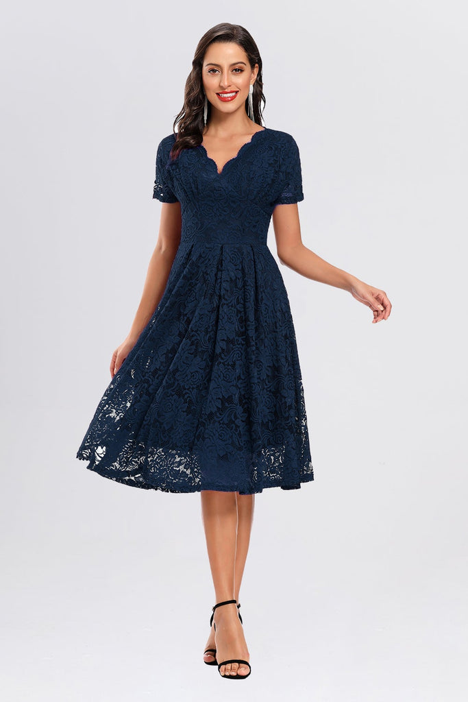 Vintage v neck on sale dress