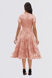 Vintage V-Neck Lace Short Prom Dresses Homecoming Dresses