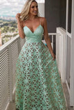 Tiffany Blue Spaghetti Straps V-Neck Long Formal Dresses Sexy V-Neck Long Prom Dresses N1687