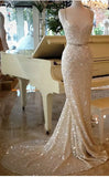 Glitter Sheath Spaghetti Straps Long Prom Dresses Chic Women Dresses Pageant Dresses Y0007
