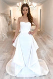 Elegant Strapless Style Long Wedding Dresses Charming Bridal Gowns Y0035