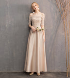 Off The Shoulder ELegant Long Prom Dresses With Sleeves Bridesmaid Dresses Y0039