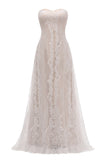 Sweetheart Long Elegant Lace Beach Wedding Dress Bridal Gowns Y0079