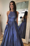 Newest Halter Zipper Back Long Prom Dresses Cute Party Gowns Y0082