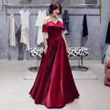 Pretty Off The Shoulder A Line Floor Length Prom Dresses Party Dresses Y0090