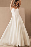 Spaghetti Straps Zipper Back Long Style Ivory Wedding Dress Bridal Dress Y0105