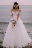 Elegant Spaghetti Straps Lace Tulle Long Princess Wedding Dress Y0108
