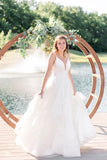 Lovely Spaghetti Straps A Line Tulle Wedding Dress For Women Y0116