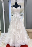 Pretty Spaghetti Straps Floor Length Long Wedding Dresses Bridal Dresses Y0155