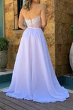 Flowy Long Two Pieces Lace Chiffon Beach Wedding Dresses Y0174
