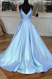 Spaghetti Straps A Line Long Prom Dresses Elegant Party Gowns Y0201