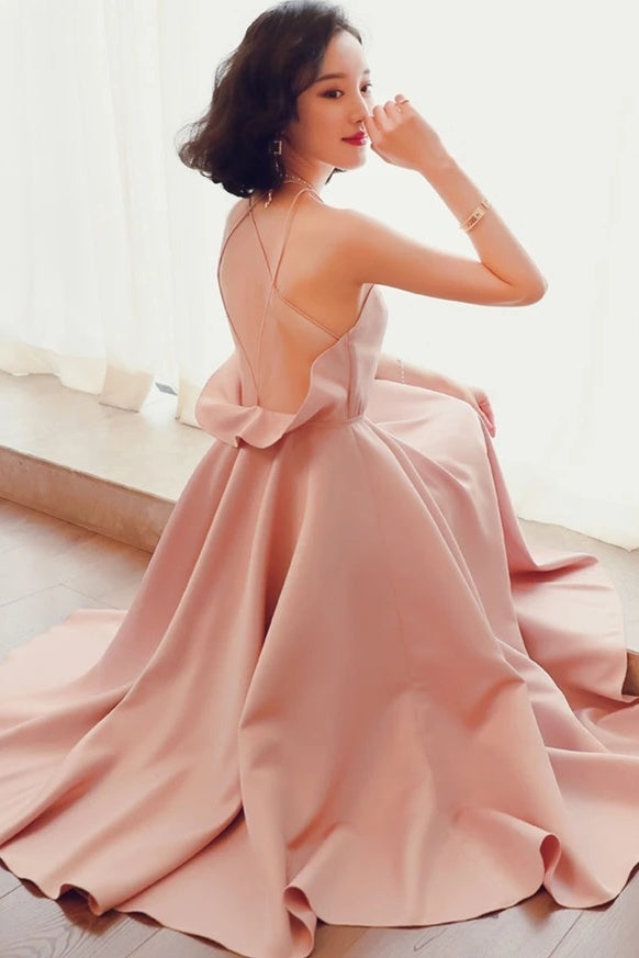 Charming Backless Tea Length Homecoming Dresses Cute Party Prom Dresses Y0256