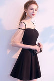 Vintage Simpe Black Short Homecoming Dresses