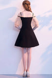 Vintage Simpe Black Short Homecoming Dresses