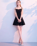 Vintage Simpe Black Short Homecoming Dresses