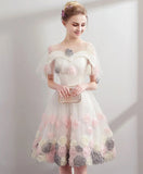 Amazing Off The Shoulder Beauty Short Homecoming Dress Princess Dress Y0267