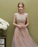 Classy Spaghetti Straps Tea Length Tulle Prom Dresses Party Dresses N2093