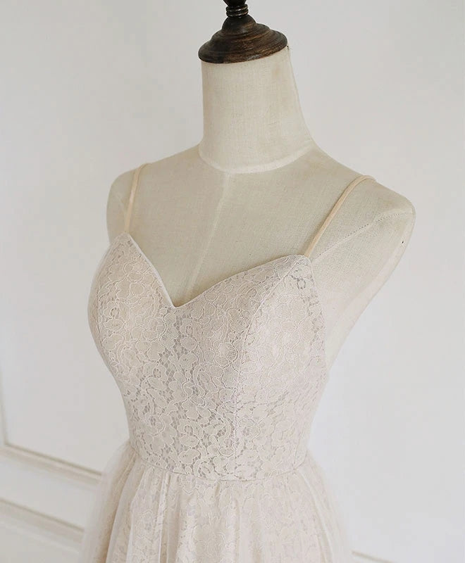 A Line Tea Length Lace Tulle Elegant Party Prom Dress Y0269