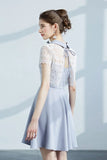 Chic Vintage Two Pieces Lace Short Homecoming Dress Cute Dress Y0292