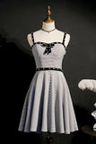 Vintage Spaghetti Straps Cute A-ine Homecoming Dress Event Dress Y0304