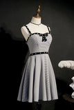 Vintage Spaghetti Straps Cute A-ine Homecoming Dress Event Dress Y0304