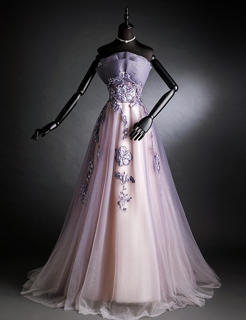New Arrival Strapless Sequin Shiny Long Prom Dresses With Appliques Y0327