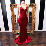 Charming Sheath Spaghetti Straps   Long Prom Dresses Elegant Party Dresses Y0346