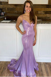 Spaghetti Straps Long Mermaid Prom Dress Cute Dress Y0356