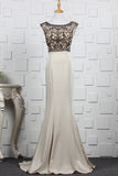 Stunning Memraid Beading Zipper Back Long Prom Dress Y0364