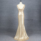 Glitter V-Neck Zipper Back Red Sequin Long Prom Dresses Y0370