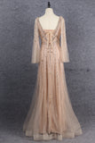 Stunning V-Neck Floor Length Lace Up Back Beading Long Prom Dress Y0371