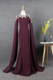 Long Sleeves   Scoop Neckline Beading Long Prom Dresses Y0383