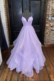 Pretty Shiny Spaghetti Straps Princess Dress Long Prom Dress Y0420