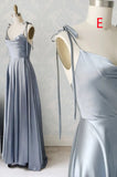 Elegant Spaghetti Straps A Line Long Prom Dresses For Teens Y0426