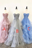 Pretty Strapless Long Princess Prom Dress For Teens Cute Party Dress Y1014