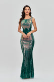 Sequin Shiny Mermaid Long Zipper Back Prom Dress Party Dress YTW0030