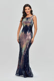 Sequin Shiny Mermaid Long Zipper Back Prom Dress Party Dress YTW0030