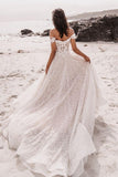 Charming Off the Shoulder Lace Wedding Dresses N060