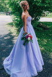 Sparkly Lavender A-Line Custom Pageant Dress Formal Evening Dress Long Prom Dress