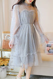 Sparkly Star Long Sleeves Tulle Homecoming Dress N2004
