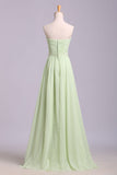 Sweetheart Chiffon Pleated Sleeveless Bridesmaid Dresses N1205