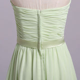 Sweetheart Chiffon Pleated Sleeveless Bridesmaid Dresses N1205