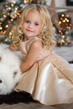 A Line High Low Sleeveless Satin Flower Girl Dress, Cute Hi Lo Round Neck Flower Girl Dresses F075